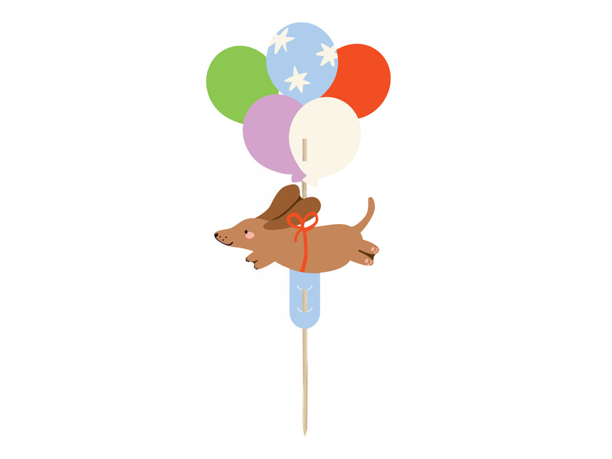 Chien sur le gâteau 17cm