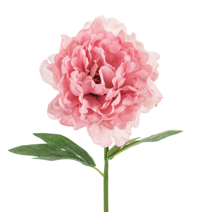 Faux fleur rose pivoine 35cm