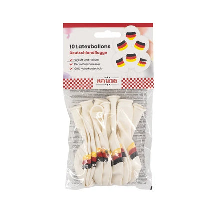 Allemagne - Ballons blancs 30 cm, lot de 10