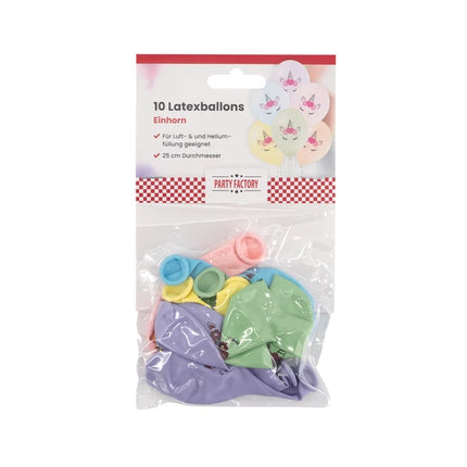 Ballons licorne 30 cm, lot de 10