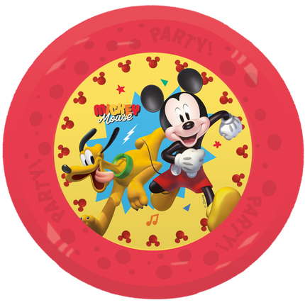 Assiettes Mickey Mouse Jump Into Fun réutilisables 21cm 4pcs