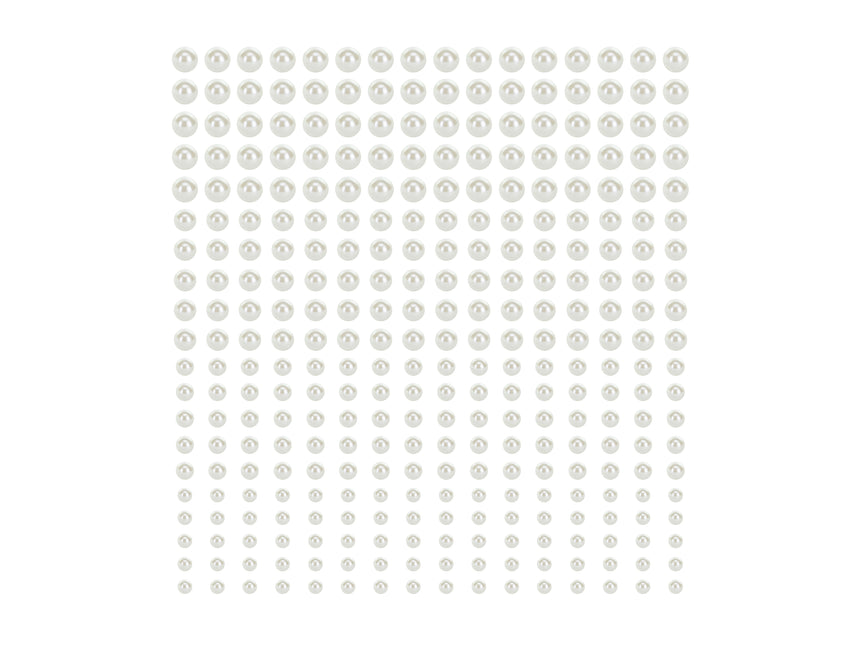 Autocollants pour ballons blancs perles 3-6mm 440pcs