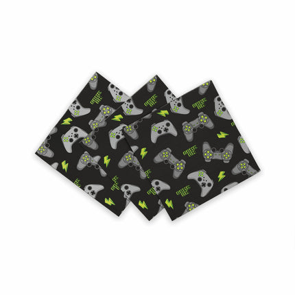 Serviettes de table de jeux 3 couches 33cm 20pcs