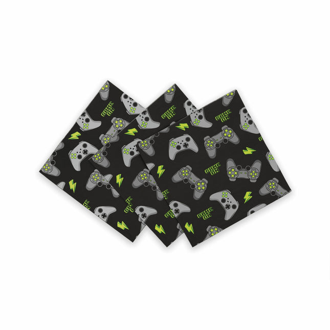 Serviettes de table de jeux 3 couches 33cm 20pcs