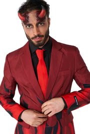 Costume de diable pour homme, rouge, 3 pièces