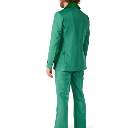 Costume disco pour homme, vert, 2 pièces