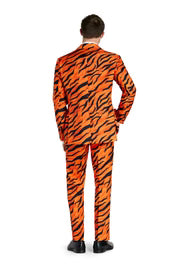Costume de tigre pour homme, orange, 3 pièces