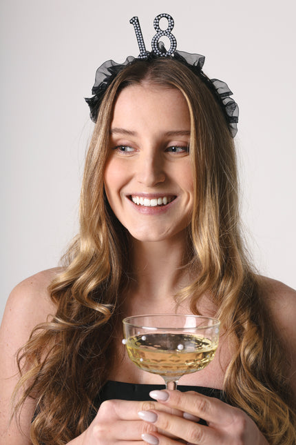 18 ans Bandeau à cheveux noir