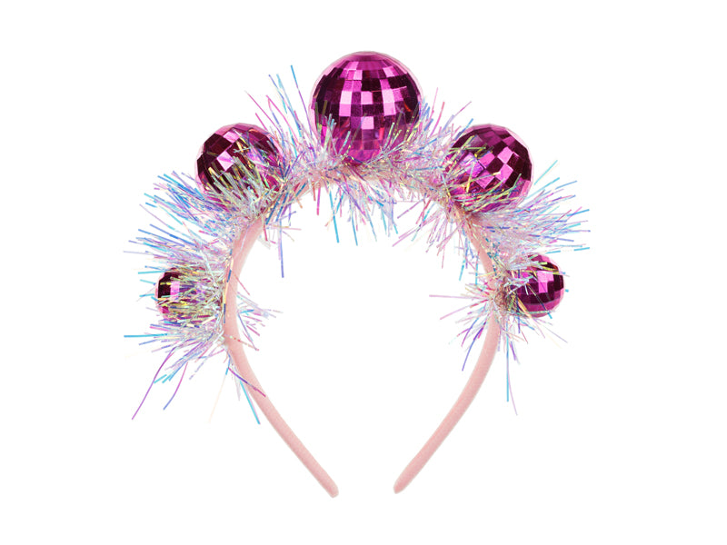 Bandeau Disco 70S rose Discoballs
