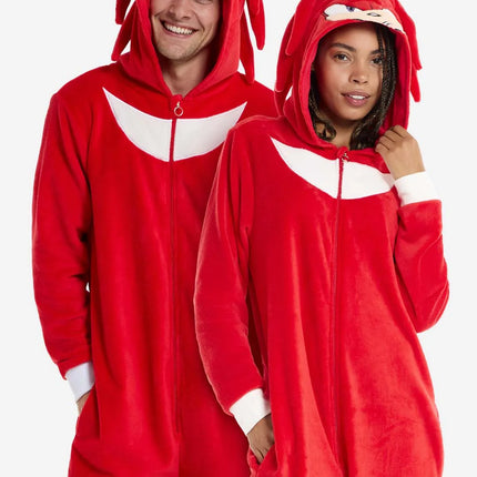 Sonic the Hedgehog Knuckles Onesie Unisex Rood