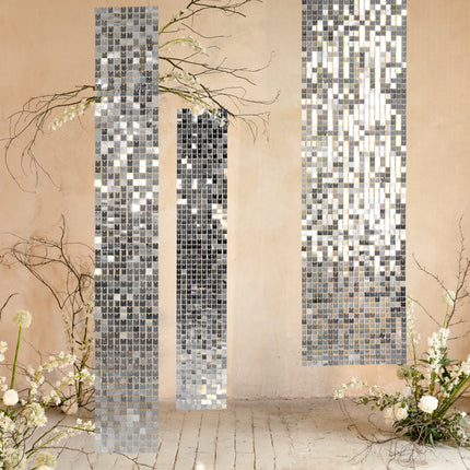 Rideau de porte argenté 30cm