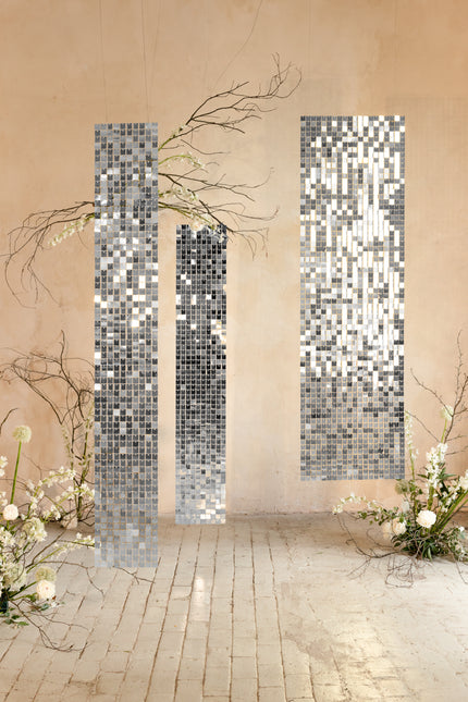 Rideau de porte argenté 30cm