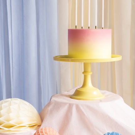 Assiette à gâteau jaune 24cm