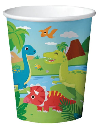 Gobelets dinosaures 210ml 8pcs
