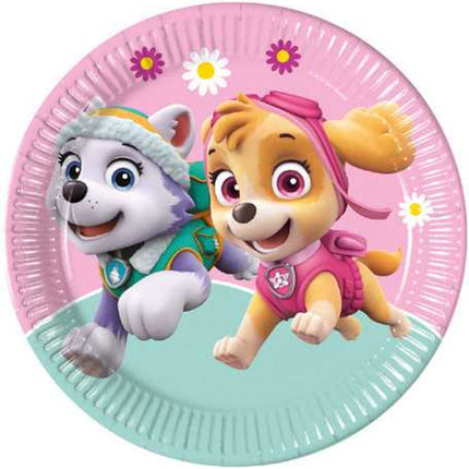 Assiettes Paw Patrol colorées 23cm 8pcs