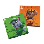 Serviettes Paw Patrol vertes et orange, 33 cm, lot de 20