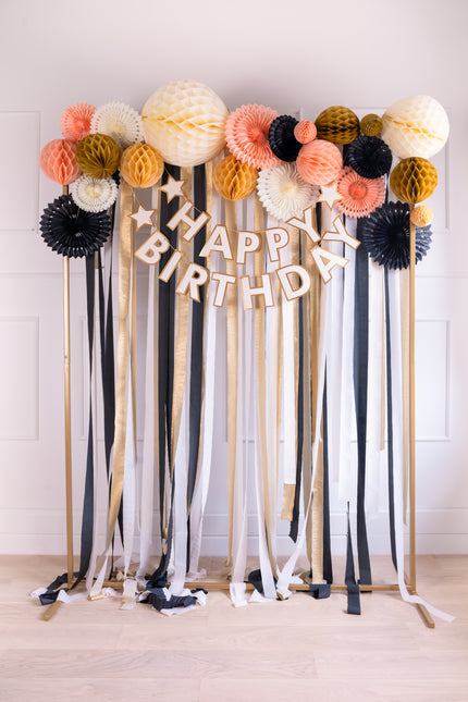 Eventails en papier rose 20cm 3pcs