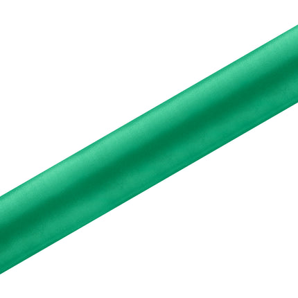 Chemin de table vert en satin 9m