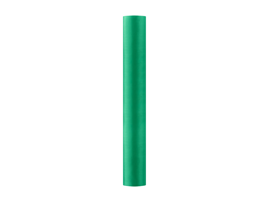 Chemin de table vert en satin 9m