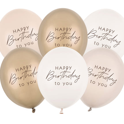 Bon anniversaire Ballons Nude 30cm 6pcs
