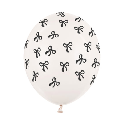 Ballons noirs et blancs 30cm 6pcs