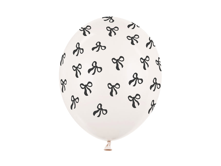 Ballons noirs et blancs 30cm 6pcs