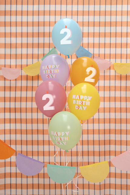 Ballons de 2 ans 30cm 6pcs