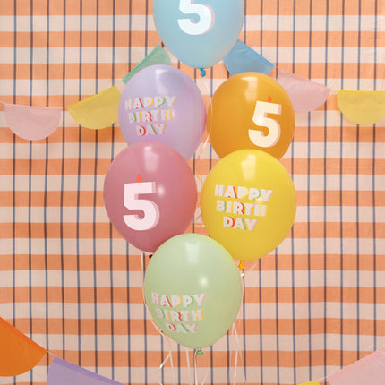 Ballons 5 ans 30cm 6pcs