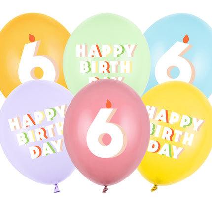 Ballons 6 ans 30cm 50pcs