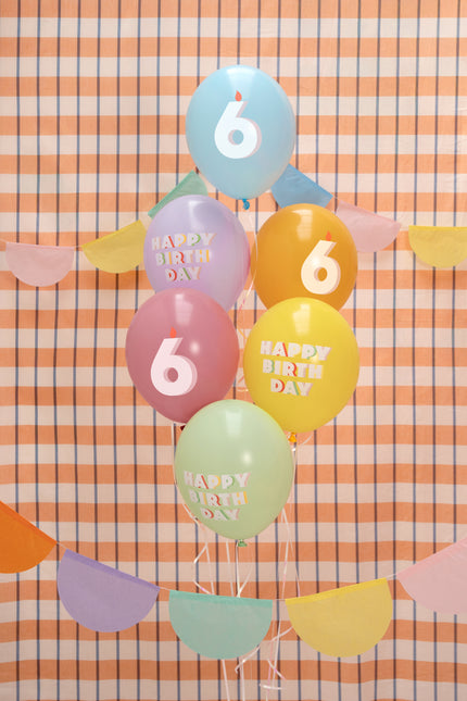 6 ans Ballons 30cm 6pcs