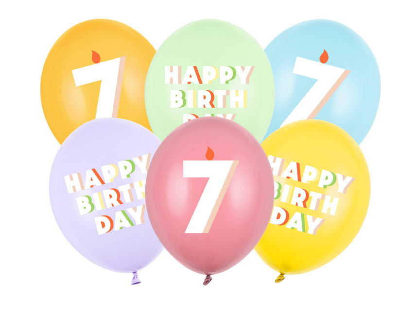 7 ans Ballons 30cm 50pcs