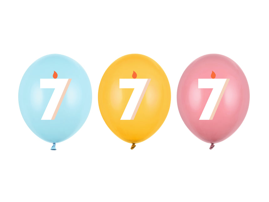 7 ans Ballons 30cm 50pcs