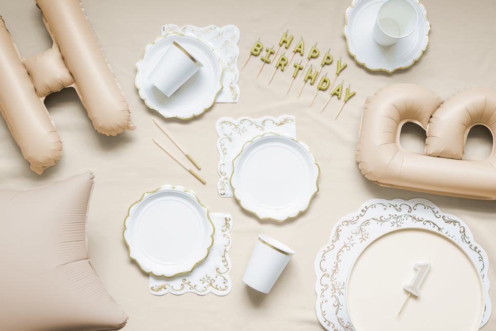 Bougie beige rose 14cm 12pcs