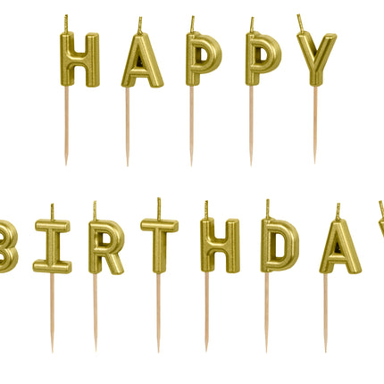 Bougies d'anniversaire dorées