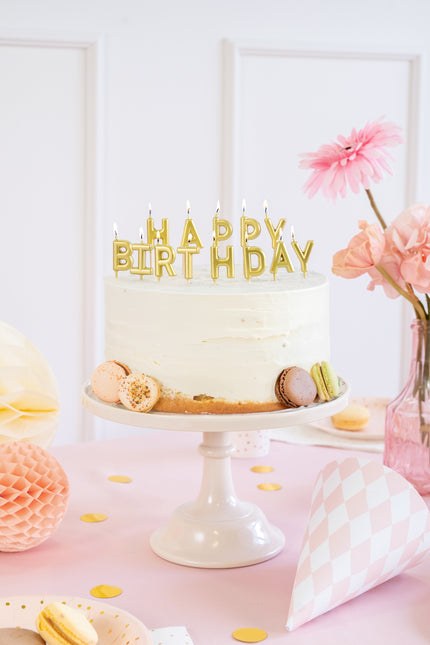 Bougies d'anniversaire dorées