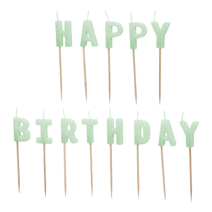 Bougie de joyeux anniversaire Turquoise 13pcs