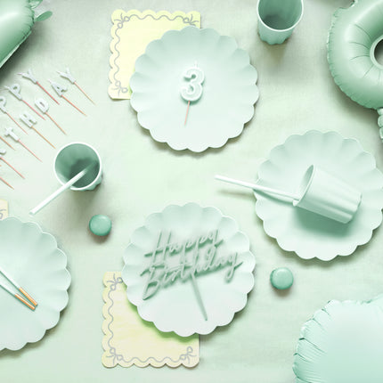 Bougie de joyeux anniversaire Turquoise 13pcs