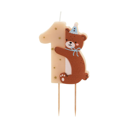 Bougie en forme d'ours 7cm