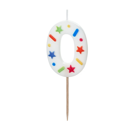 0 Année Bougie colorée 10cm