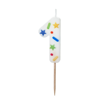 1 an Bougie colorée 10cm