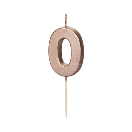 0 Bougie de l'année Rose Gold 9cm
