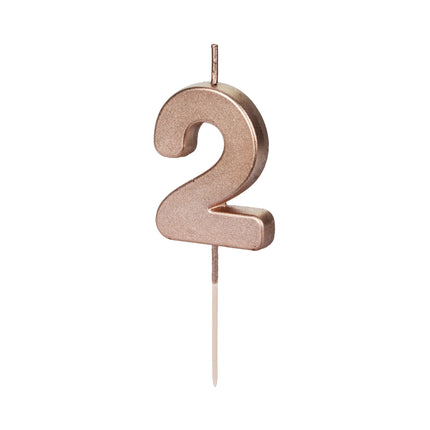 Bougie de 2 ans Rose Gold 9cm
