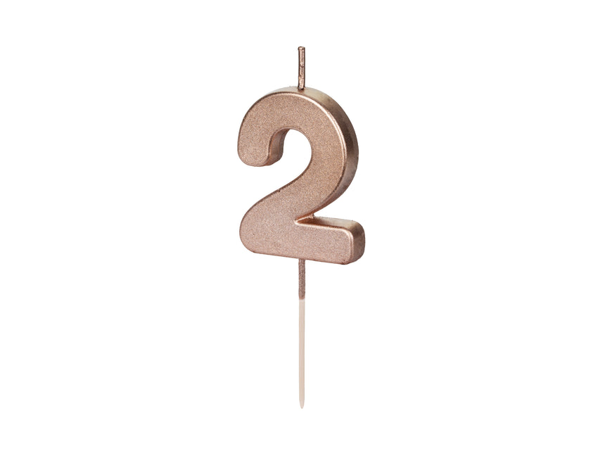 Bougie de 2 ans Rose Gold 9cm