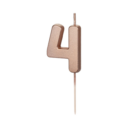 Bougie de 4 ans Rose Gold 9cm