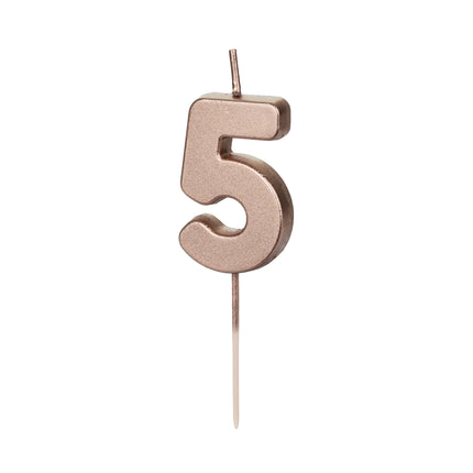 Bougie de 5 ans Rose Gold 9cm