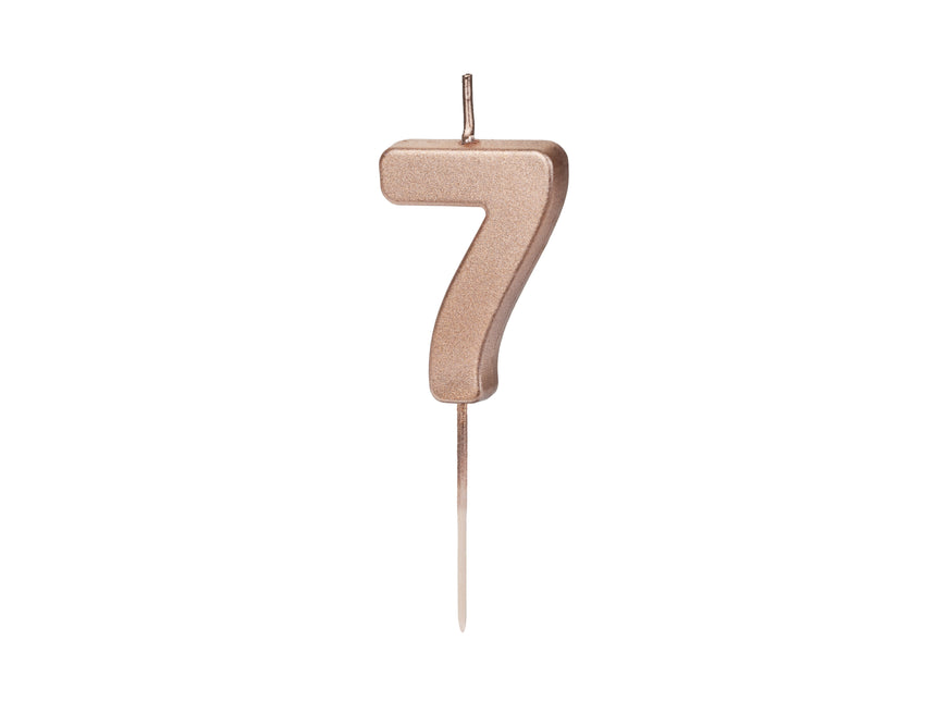 Bougie de 7 ans Rose Gold 9cm