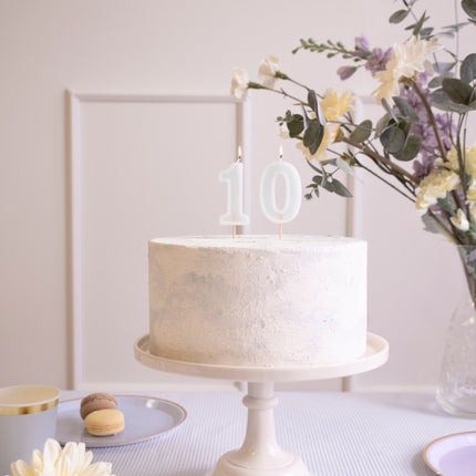 0 Année Bougie verte 10cm