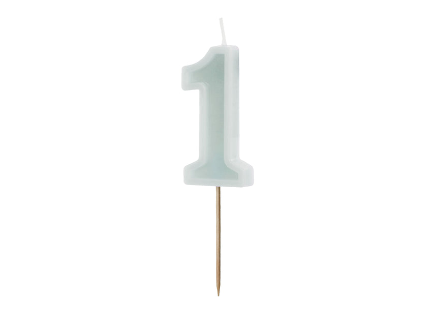 1 an Bougie verte 10cm