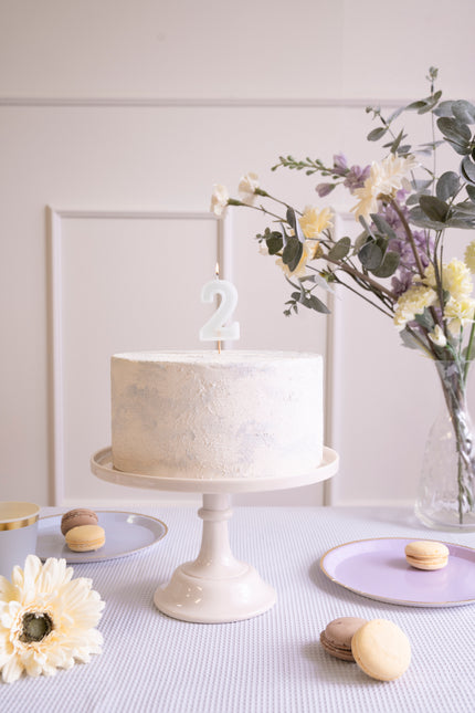 Bougie de 2 ans verte 10cm