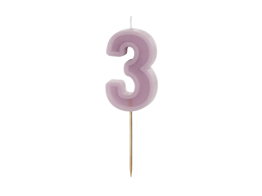 Bougie 3 ans Bougie 10cm